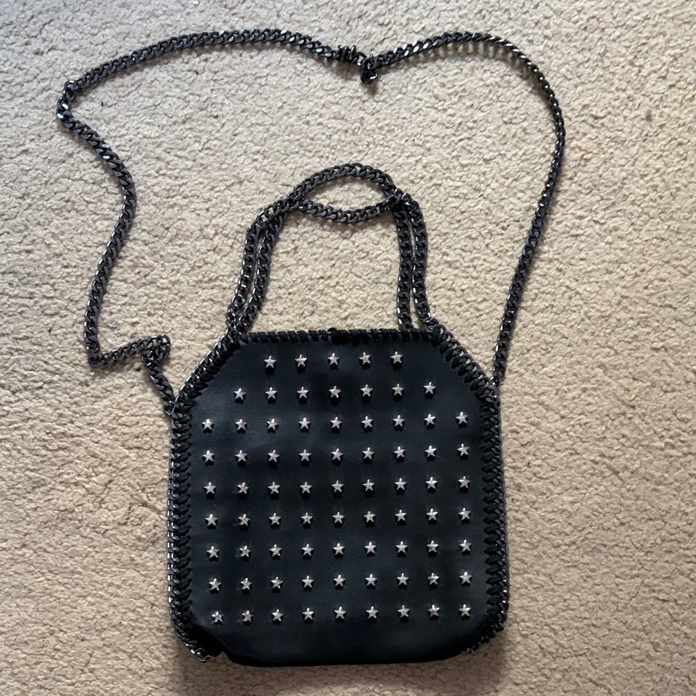Nasty Gal Black Star Embellished Chain Crossbody